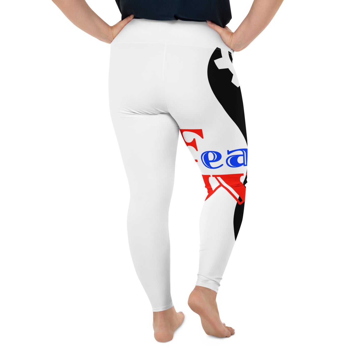 All-Over Print Logo Plus Size Leggings